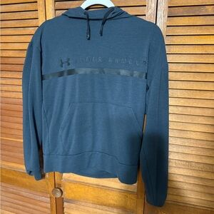 Under Armour Men's Navy Hoodie with Black Accents
